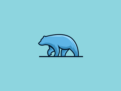 Bear animal bear design iceberg ilustration logo polar bear