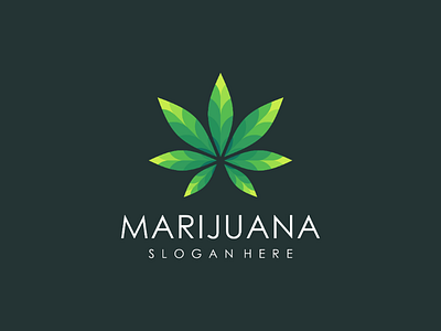 Cannabis Marijuana leaf abstract branding cannabis cbd design endr green leaf logo design marijuana marijuana leaf modern trending