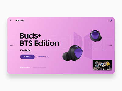 Buds BTS Edition Website Concept branding product design ui ui ux webdesign