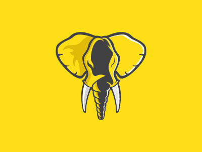 Elephant - Logo Design/Illustration big black design elephant graphic design huge illustration logo logo design logos royal yellow