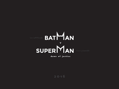 'Batman V Superman - Dawn of Justice' Minimal Poster Design