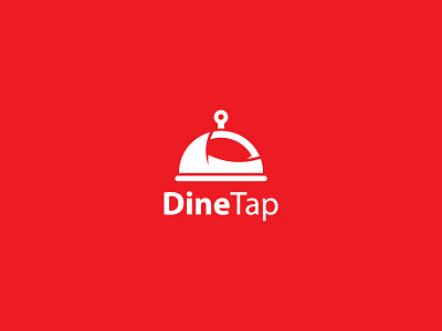 DineTap - Logo Design app design dine dinner graphic design logo logo design mobile application red restaurant tap white