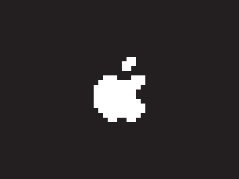 Apple Logo Pixel Art