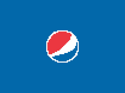 Pepsi - Everyday Pixel Art Logo design logo logo design logos minimal minimalism minimalist pepsi pepsico pixel pixel art soft drink