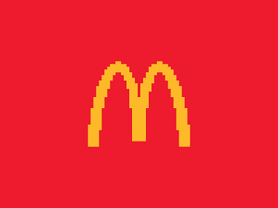 McDonald's - Everyday Pixel Art Logo burger design fast food logo logo design logos minimal minimalism minimalist pixel pixel art sports