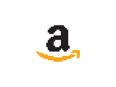 Amazon - Everyday Pixel Art Logo amazon design kindle logo logo design logos marketplace minimal minimalism minimalist pixel pixel art