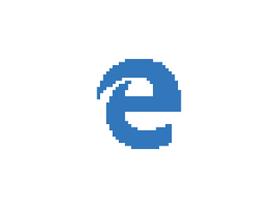 Microsoft Edge - Everyday Pixel Art Logo design edge logo logo design logos microsoft minimal minimalism minimalist pixel pixel art windows
