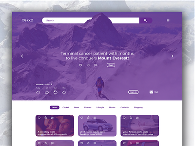 Yahoo! - Landing Page Redesign