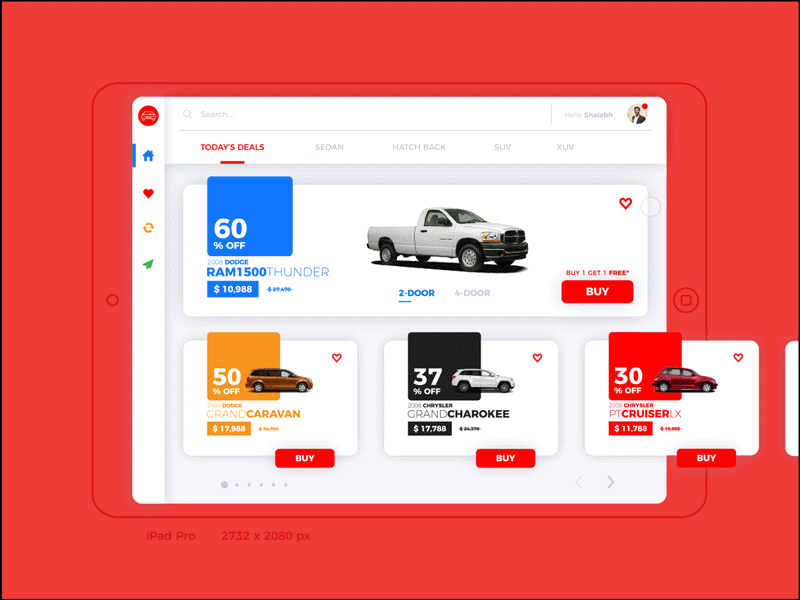 Buy Cars - Interaction Design for iPad animation apple buy cars dashboard design interaction design ipad minimal rent ui ux