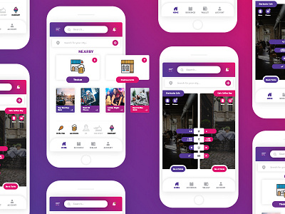 Nearby Hangouts - App Design app app design design dribbble gradient social social ui ui ux