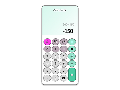 Calculator #DailyUI calculator dailyui ui