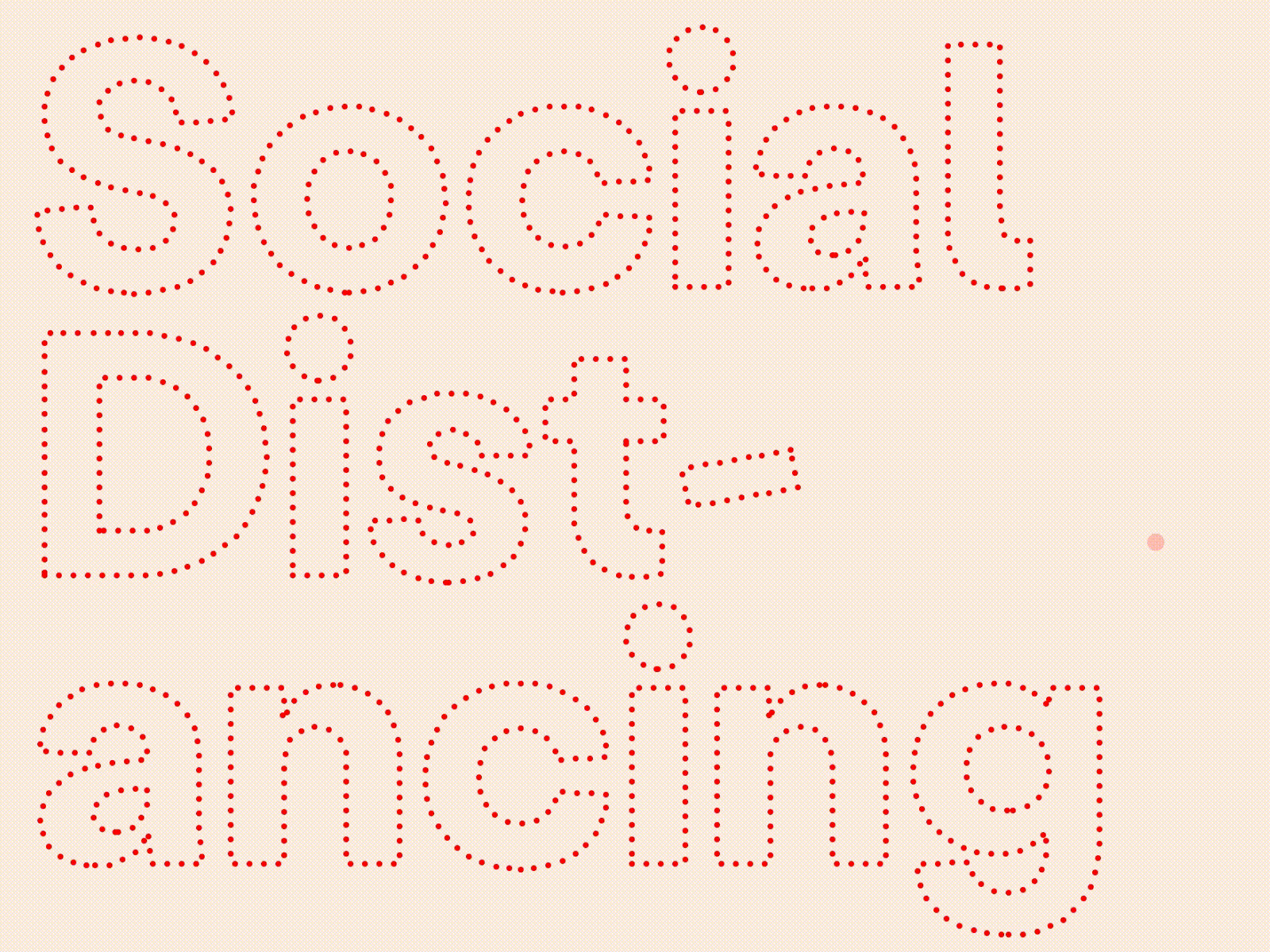Social Distancing codeart color covid19 creative code creative concept graphic design interaction p5js social distancing typography