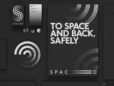 SPACED Challenge brand mark branding bw dann pretty identity logo spaced spaced challenge symbol