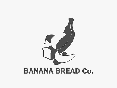 Banana bread branding design logo restaurant vector