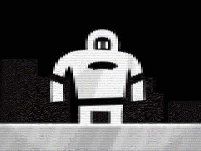 Running robot [gif] 8 bit ae alien black gif motion retro robot space