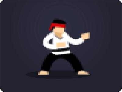 Karate Dino Animated Icon aftereffects animation character game icon ios