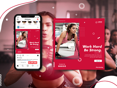 Social Media Design ads ads campaign attractive banner branding campaign eye catchy facebook cover facebook post gym gymnasium illustration instagram instagram post instagram story promotion social media post sprint sweat workout