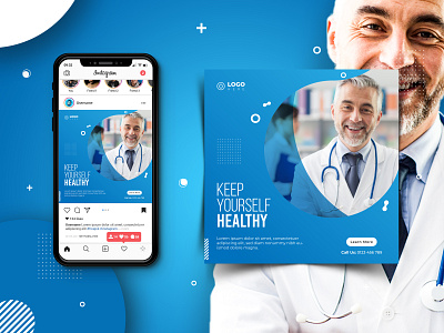 Social Media Design clinic discout doctor eye catchy health app health care treatment