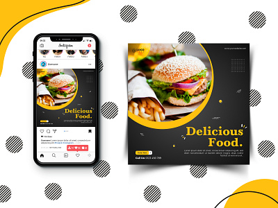 Social Media Design burger eye catchy fast food food app home delivery pizza starup