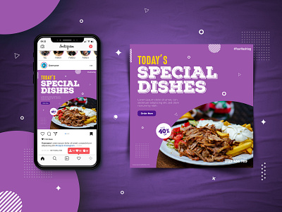 Social Media Design burger eye catchy fast food food app home delivery pasta pizza