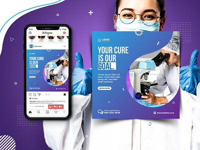 Social Media Design clinic doctor eye catchy health treatment