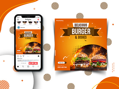 Social Media Design burger eye catchy fast food food app food delivery pizza restaurant