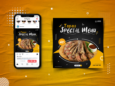 Social Media Design burger dishes eye catchy fast food food app pizza restaurant