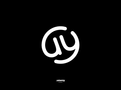 .unway Logo black brand business design graphic logo logotype mark modern monogram project studio symbol team unway vector world