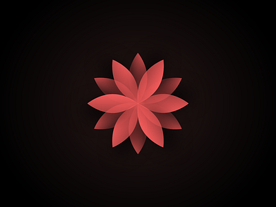 Space Flower Logo black branding clean design flower flower logo futuristic graphic logo logo mark logomark mark minimal red space unway vector