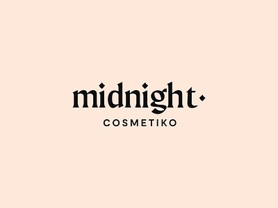 Midnight Cosmetiko Logo beauty branding cosmetics cosmetiko design face font hair identify logo logotype mark midnight minimal products salon type typography unway vector