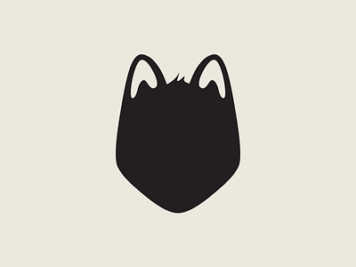 Woof Logo black dark dog ears hair husky logo mark minimalistic vasy wolf woof