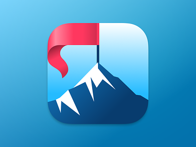 Habit Tracker iOS application icon app app icon application application icon branding figma flag icon ios ios icon logo macos macos icon peak red ui