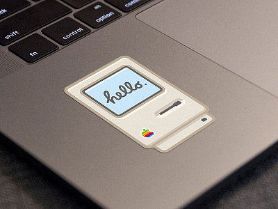Hello Mac sticker