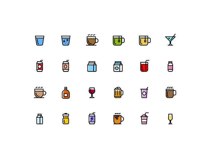 Drinks icon pack by Taras D. on Dribbble