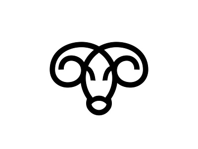 Embe animal logo buffalo design elegant goat icon identity ineptor line lineart logo logo design mark minimalist minimalist logo monogram original ram sheep simple logo
