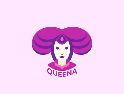 Queena beauty branding graphic design illustration logo queen