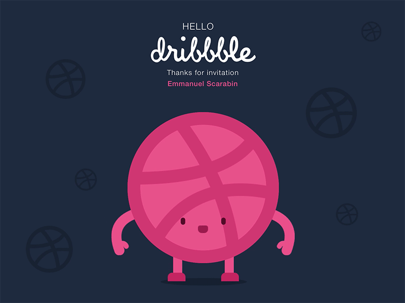 Hello Dribbble! animation debut first shot hello dribbble illustration thanks
