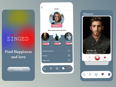 Dating App 3d app branding design graphic design typography ui ux vector