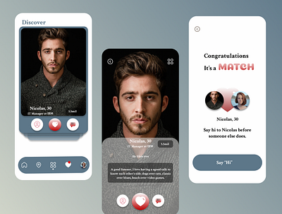 Dating app UX UI Design 3d app branding design graphic design illustration ui ui designer uiux uiux design uiux designer ux ux research vector