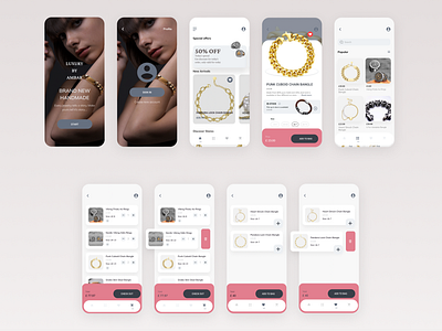 Luxury by Ambar Ecommerce Screens app branding design graphic design illustration ui ux