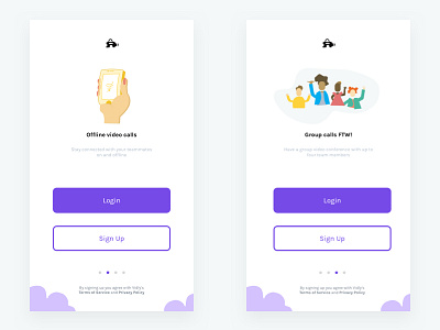 Vidly - Onboarding Screens icons illustration ios login minimal mobile onboarding sign up video