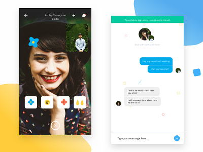 Vidly - Video Chat & Messaging chat illustrations ios messaging mobile stickers video video chat visual design