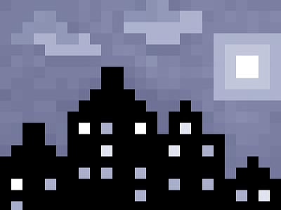 Pixels City illustration