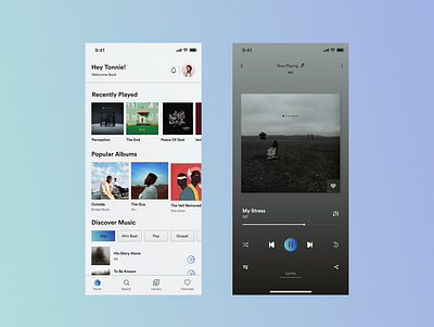 Mobile Music app player design mobile screens mobile ui music app music app player music app ui now playing ui ui design ui ux