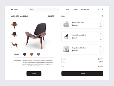 Furniture shop checkout page