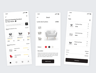 Furniture mobile app design chairs e commerce e commerce app furniture furniture app furniture app design furniture app exploration furniture shop furniture shop app mobile ui ui ui design ui ux