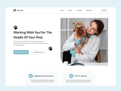 Veterinary clinic hero page