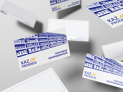 KAZ Progress Business Cards business card kaz kyrgyzstan logo progress shift