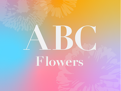 ABC Flowers Book Cover book cover book design books design flowers graphic design typography uv vector