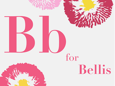 ABC Flowers Book: Letter B